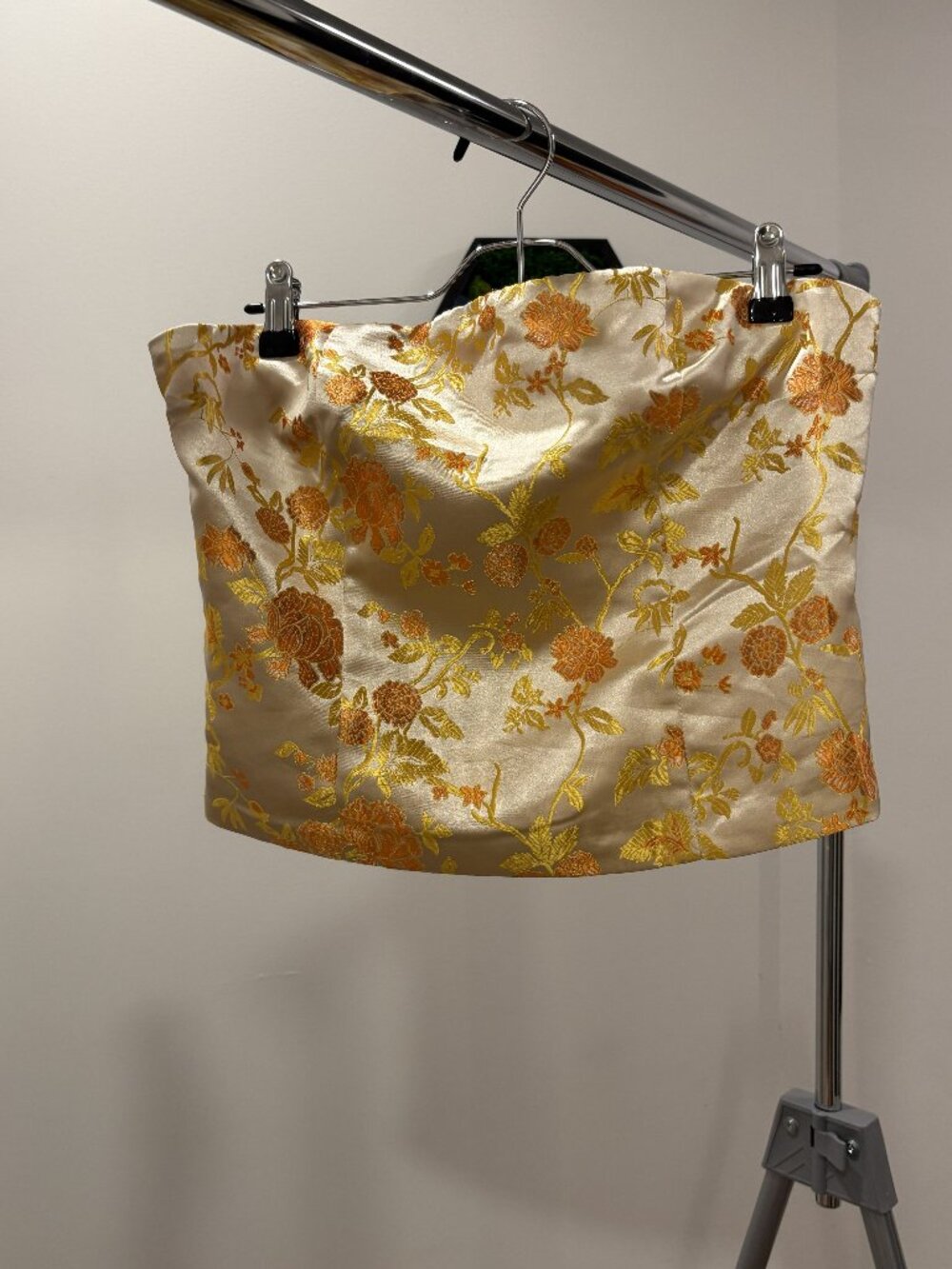 Yellow Jacquard Top
